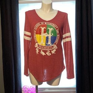 Harry Potter School of Witchcraft long sleeved jersey style top size 15/17